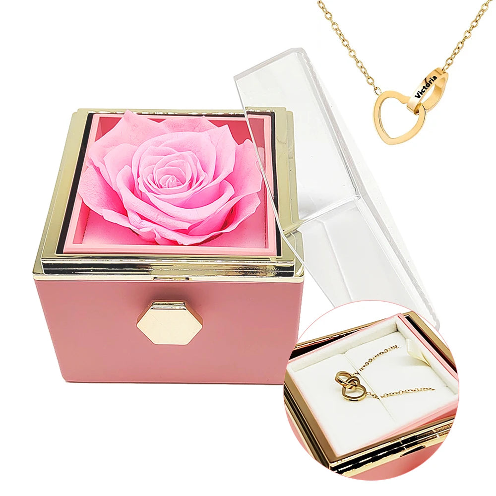 Eternal Rose Heart Necklace Gift Box Set ATHLEXES