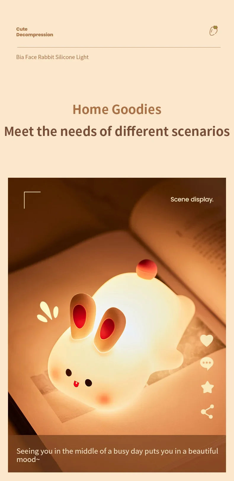 Cute Rabbit LED Night Light for Kids ATHLEXES