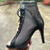 Hollow Mesh Peep Toe Stilettos: Summer High Heel Fashion ATHLEXES