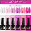 NailArt Pro 6pc UV Gel Polish Kit for Manicure ATHLEXES