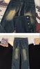 Trendy Y2K Personalized Straight Leg Casual Jeans ATHLEXES