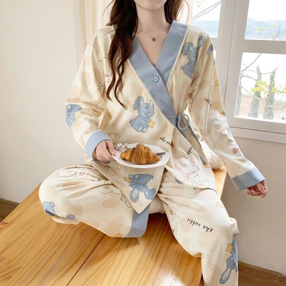 Elegant Maternity Nursing Pajama Set ATHLEXES