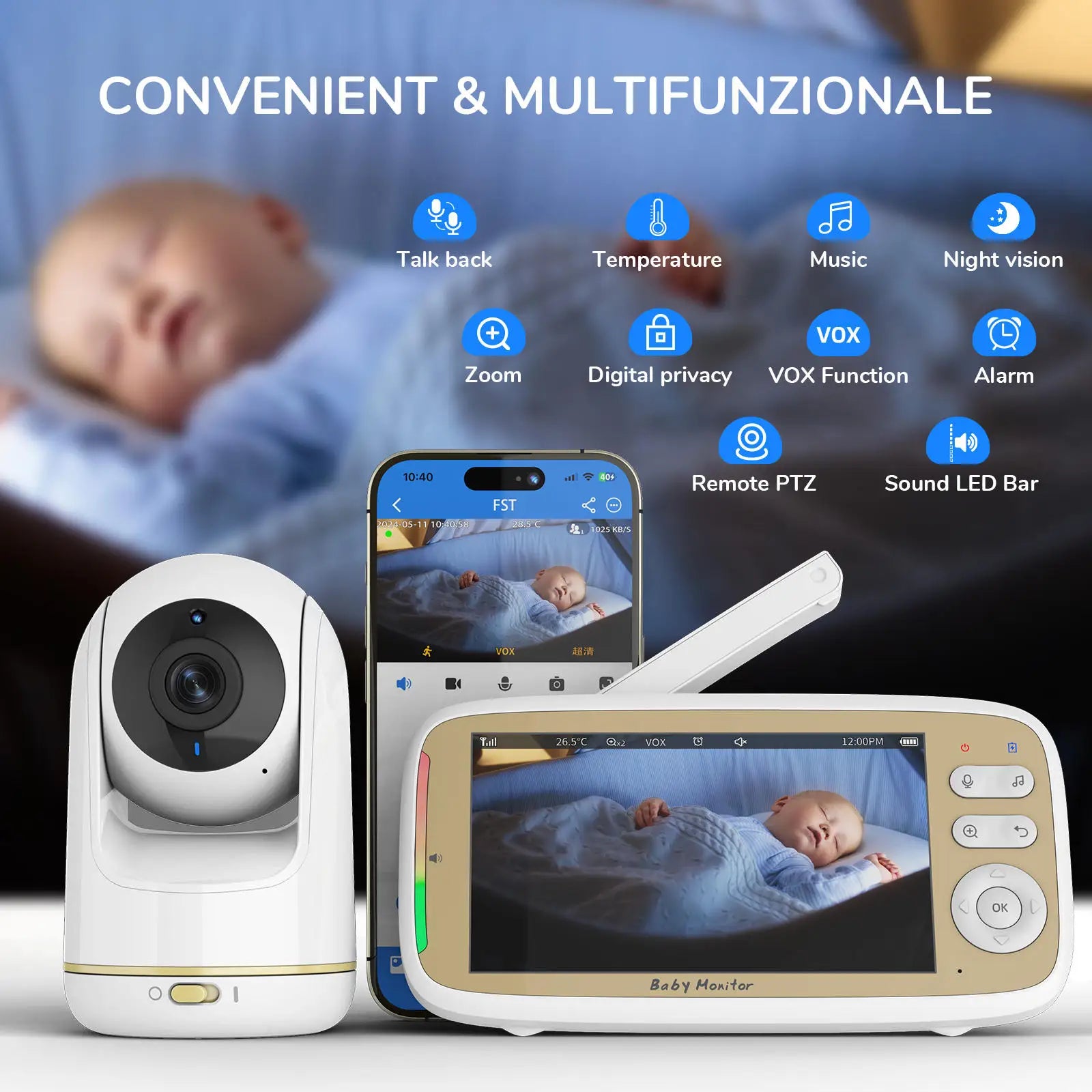 PanTilt Vision Baby Monitor Camera System ATHLEXES