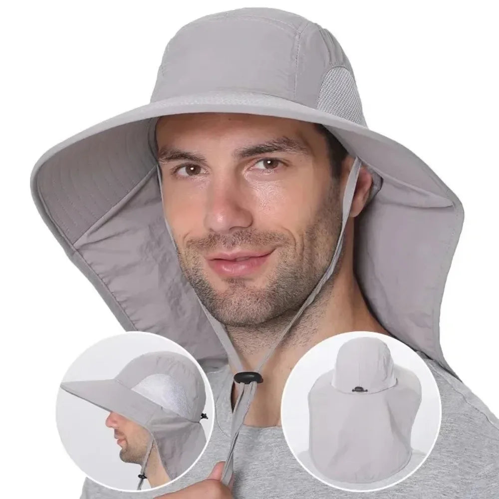 SunGuard Wide Brim Outdoor Hat with Neck Flap ATHLEXES
