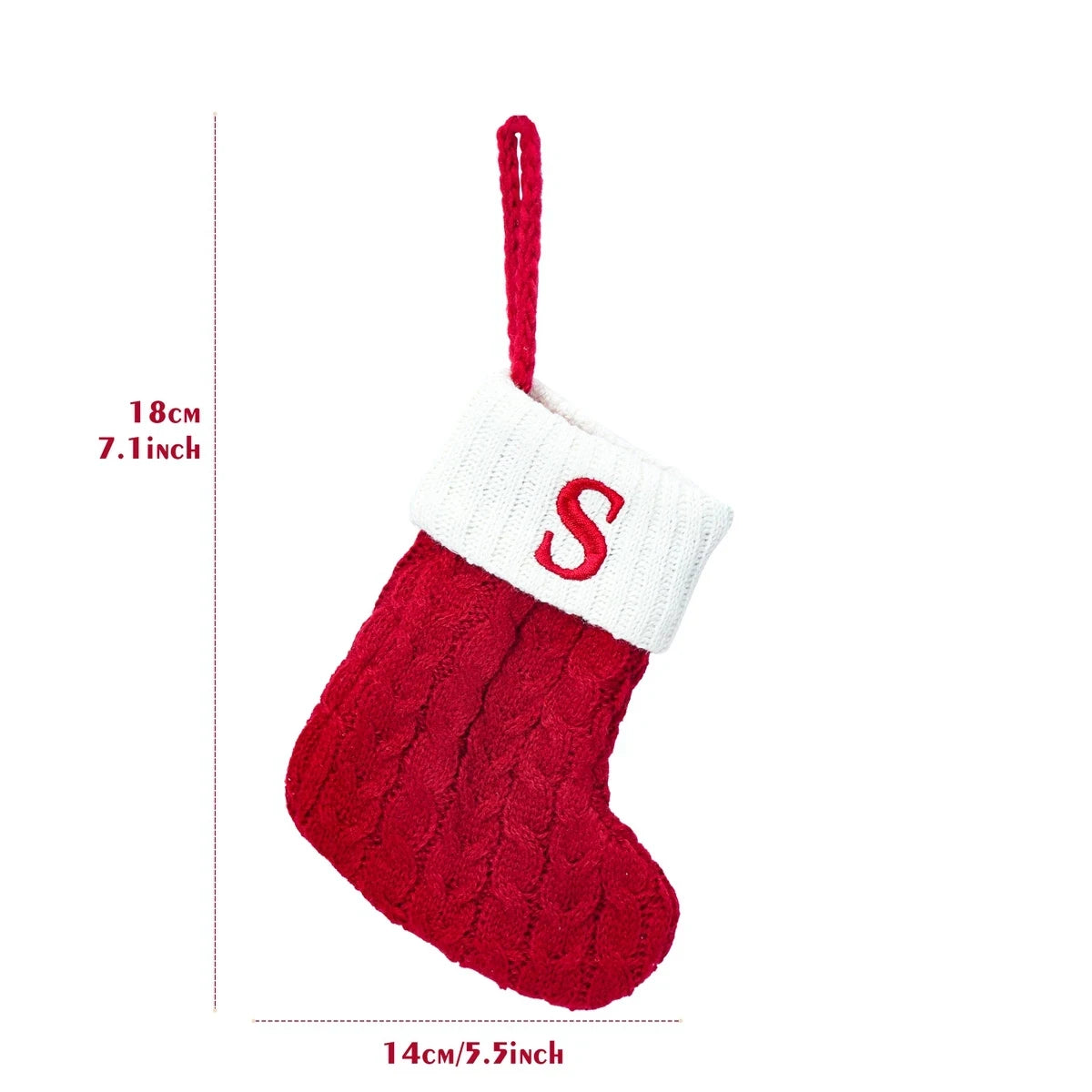 Festive Knitted Christmas Letter Stockings 2024 ATHLEXES