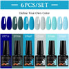NailArt Pro 6pc UV Gel Polish Kit for Manicure ATHLEXES
