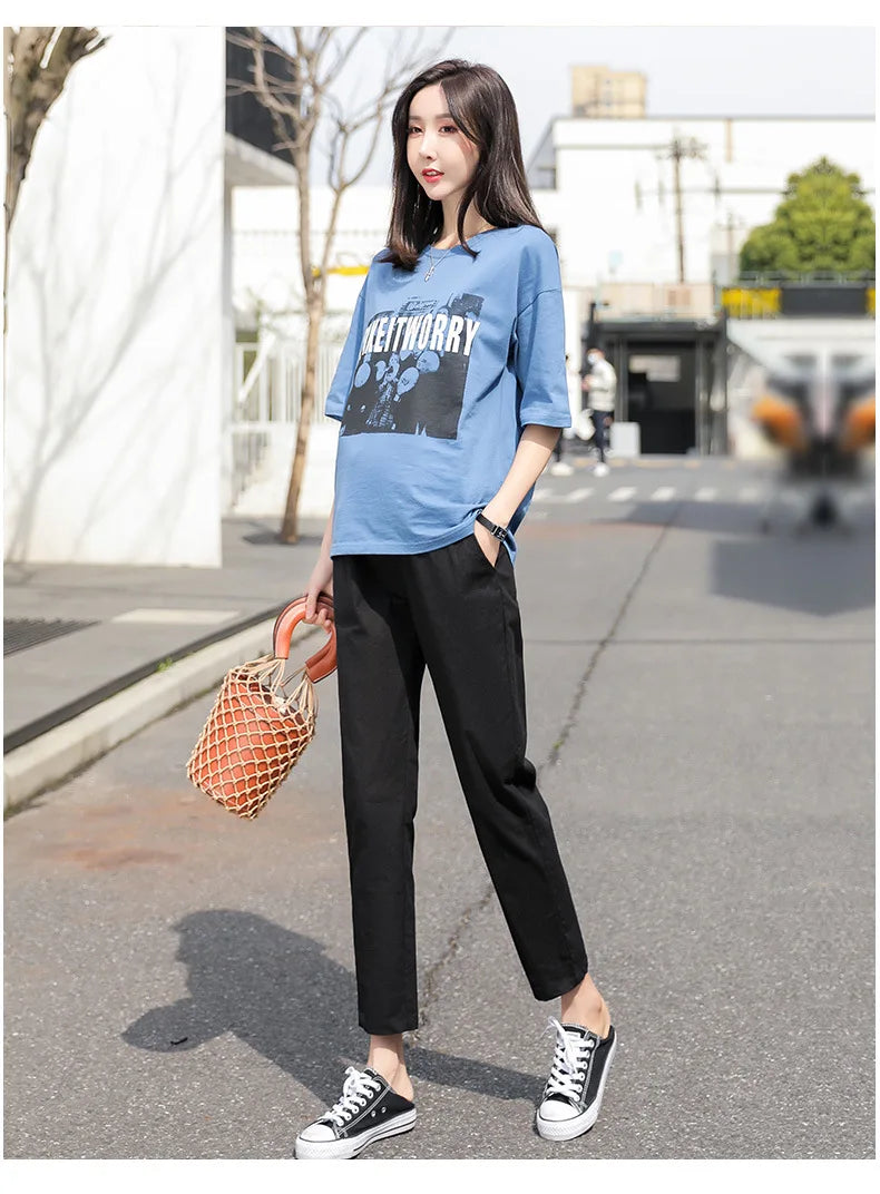 2025 Summer Maternity Loose Fit Casual Trousers ATHLEXES