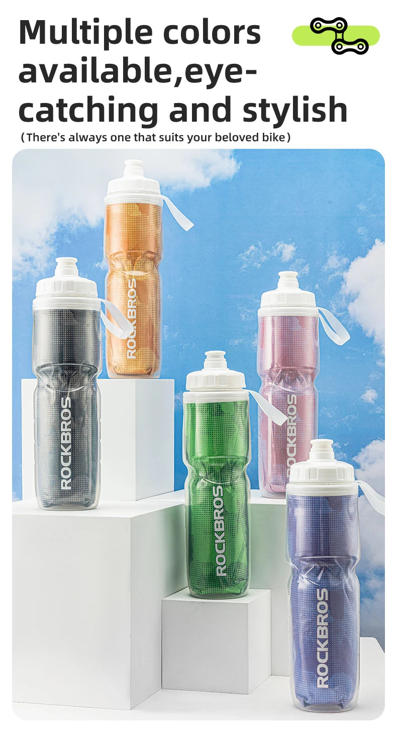 ROCKBROS 750ml Insulated Bicycle Water Bottle ATHLEXES