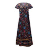 Chic V Neck Summer Slit Maxi Dress for Women ATHLEXES