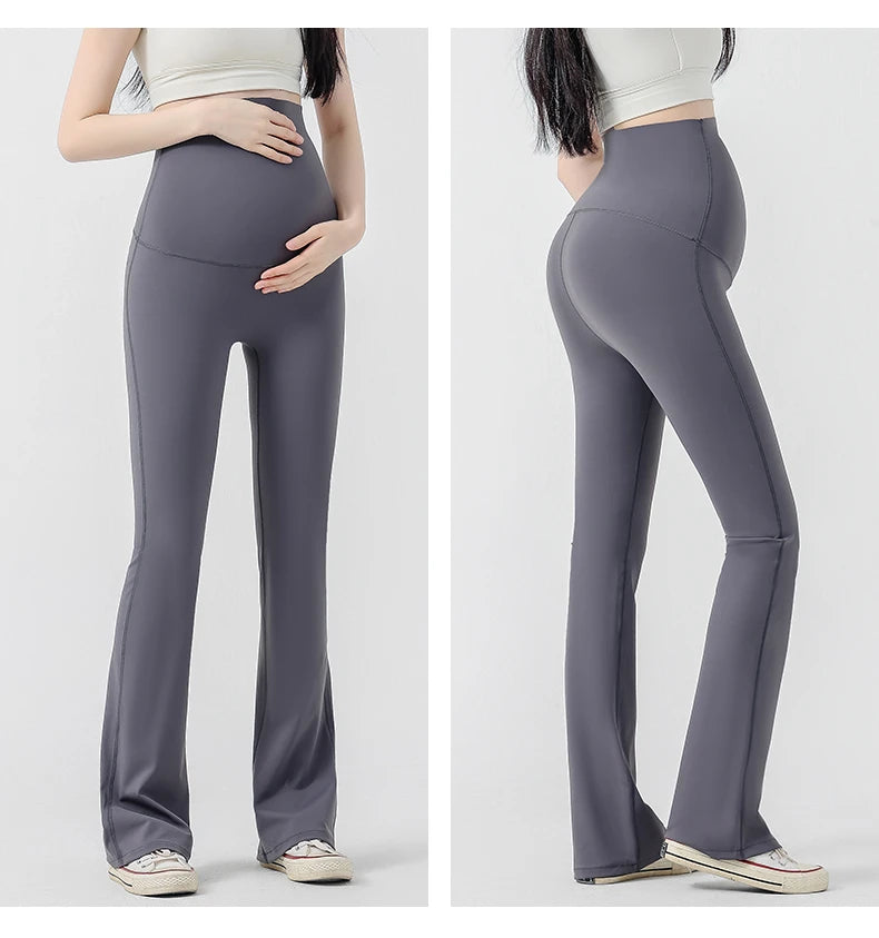 Chic Maternity Sharkskin Flare Yoga Leggings ATHLEXES