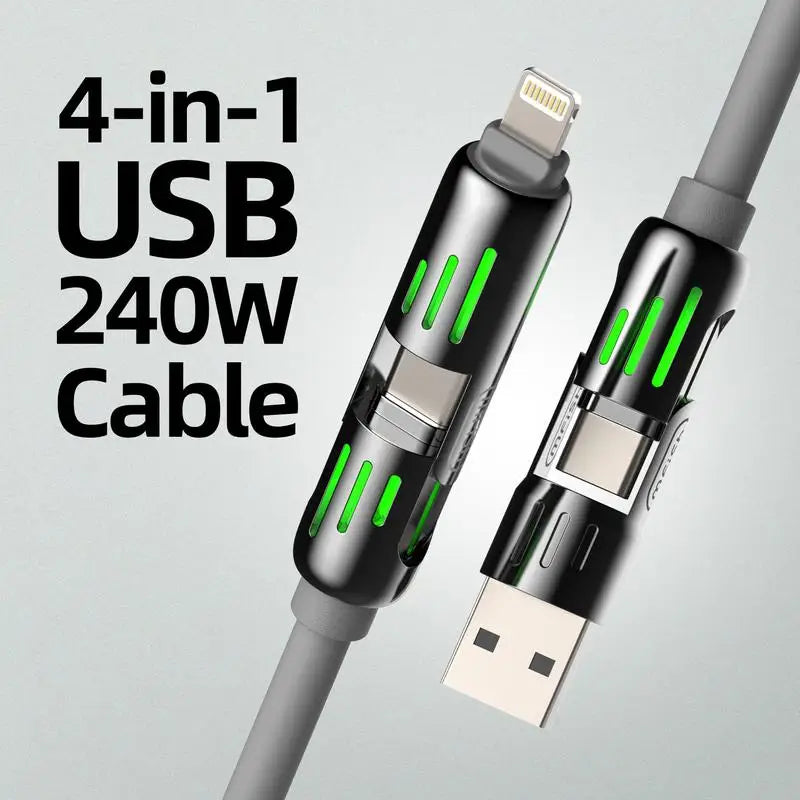 MaxCharge 4-in-1 USB Fast Charging Cable ATHLEXES