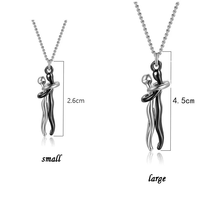 Hugging Pendant Choker Necklace for Couples ATHLEXES