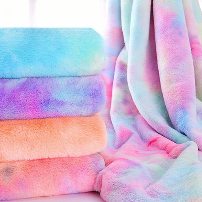 Rainbow Plush DIY Fabric for Creative Crafts ATHLEXES
