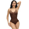 Super Sale V Neck Spaghetti Strap Bodysuit Compression Body Suits Open Crotch Shapewear Slimming Body Shaper Smooth Out Bodysuit ATHLEXES