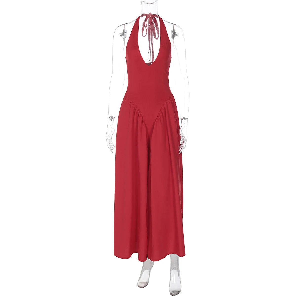 Chic White Backless Halter Dress for Summer Events ATHLEXES