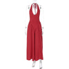 Chic White Backless Halter Dress for Summer Events ATHLEXES