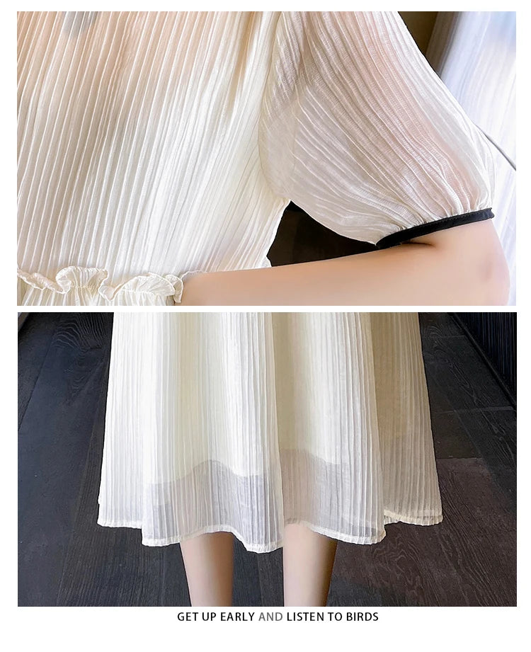 Chic Summer Maternity A-Line Midi Dress ATHLEXES