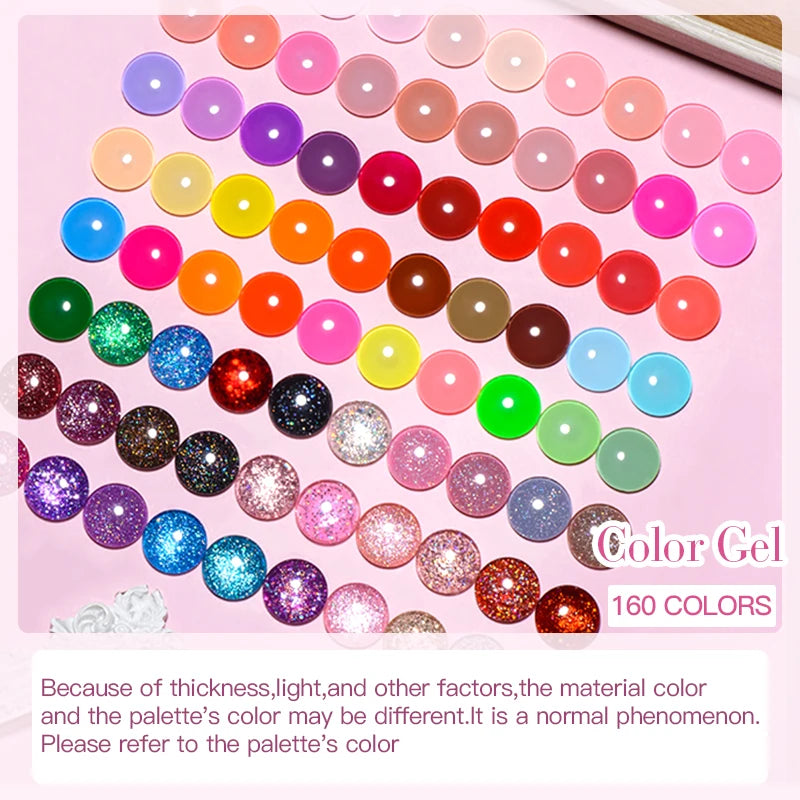NailArt Pro 6pc UV Gel Polish Kit for Manicure ATHLEXES