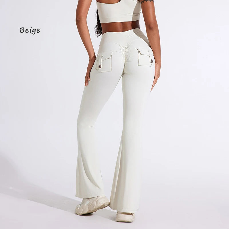 JoyFit High Waisted Bell Bottom Yoga Pants ATHLEXES