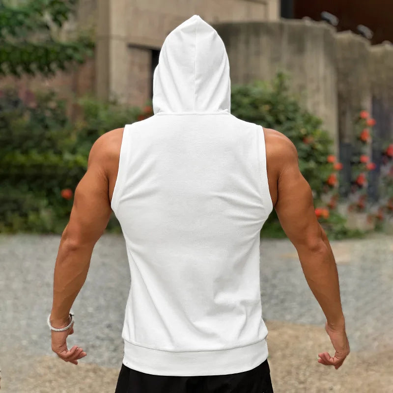 Hooded Cotton Gym Tank Top for Ultimate Fitness ATHLEXES