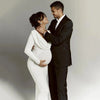 Elegant Maternity Bodycon Dress for Baby Shower ATHLEXES