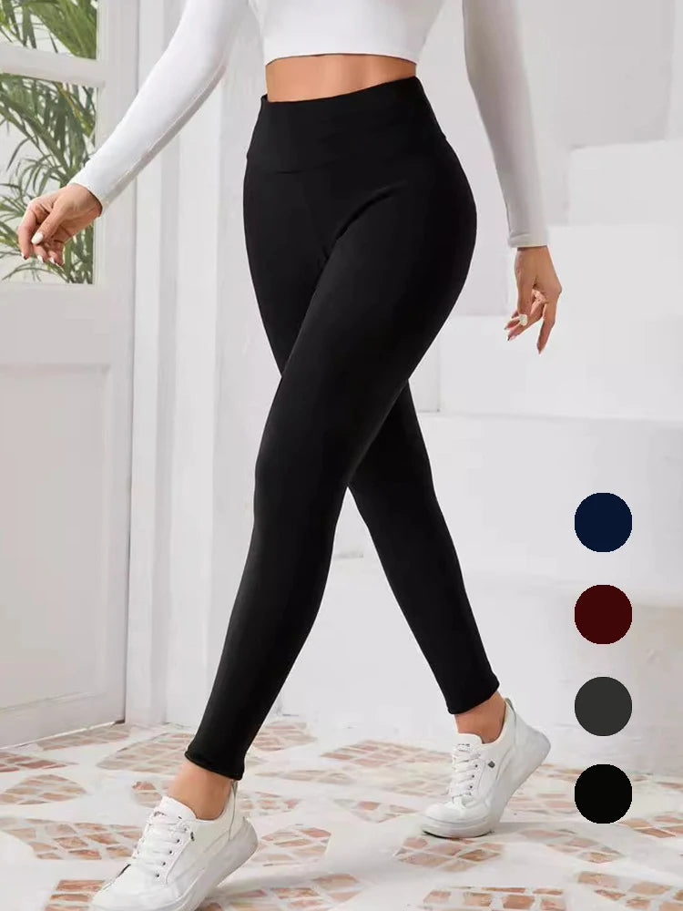 Fleece-Lined High-Waist Warm Leggings for Autumn/Winter ATHLEXES