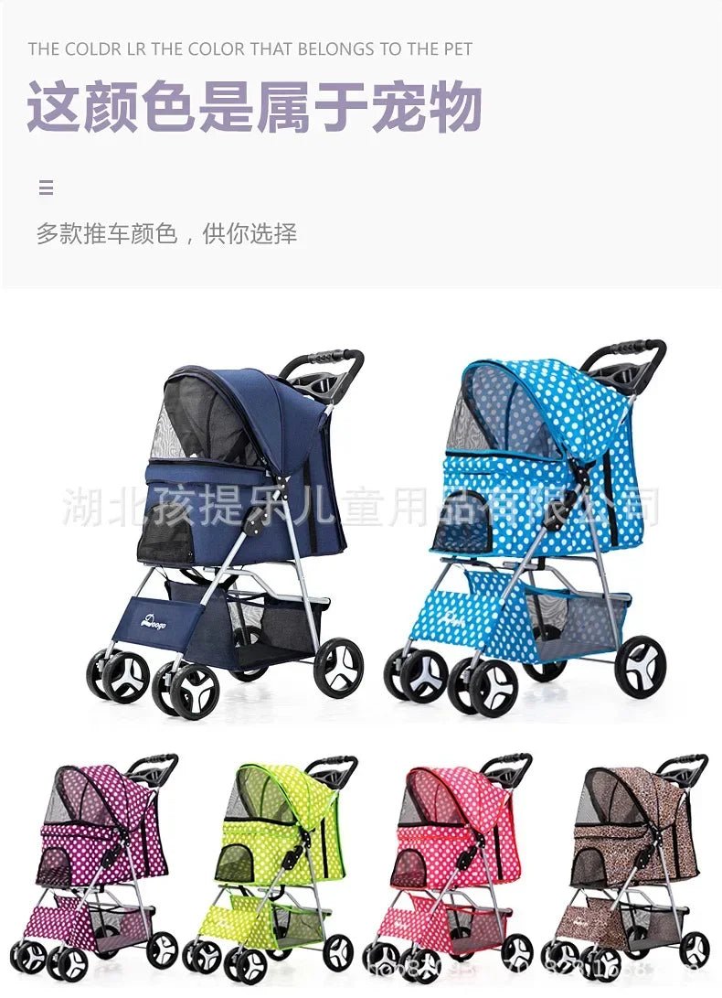 DTC-804 Portable Pet Stroller with Sunroof ATHLEXES