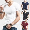2022 Men's Fitness V-Neck T-Shirt Casual Tops M-5XL ATHLEXES