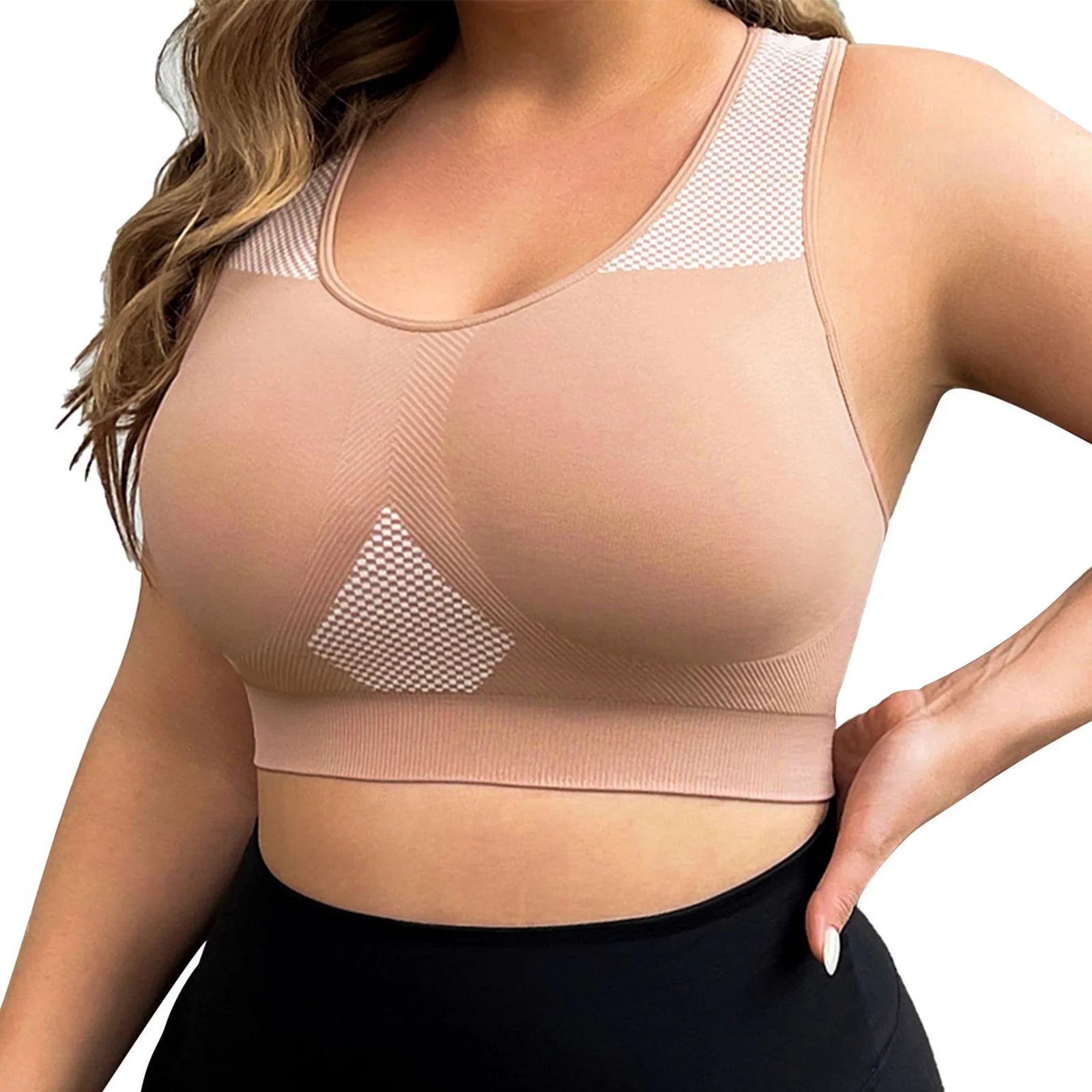 EliteFit Plus Size Seamless Yoga Bra ATHLEXES