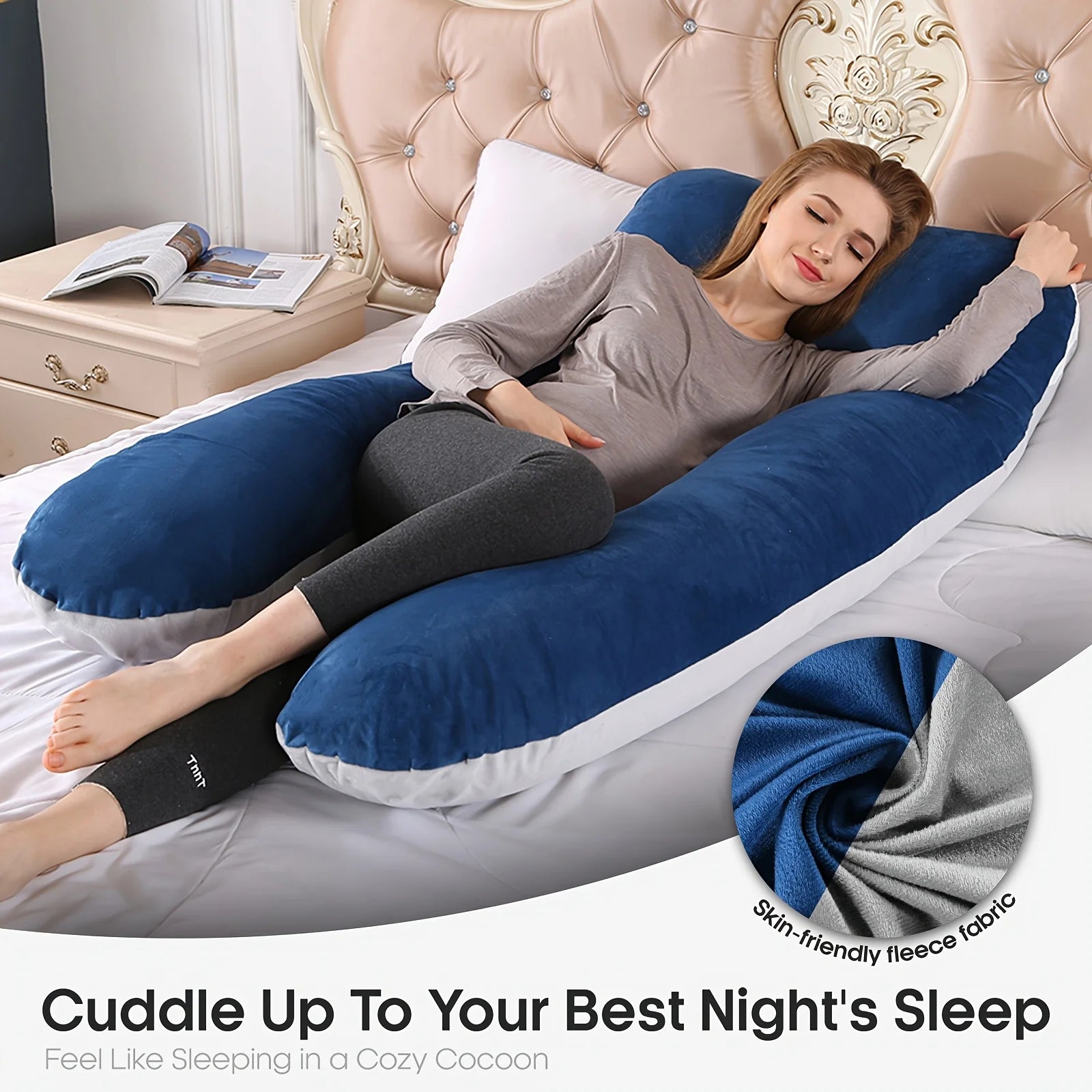 DreamNest Luxury Full-Body Pregnancy Pillow ATHLEXES