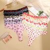 FINETOO 4Pcs Ultra Soft Leopard Print Thongs Comfort Lingerie ATHLEXES