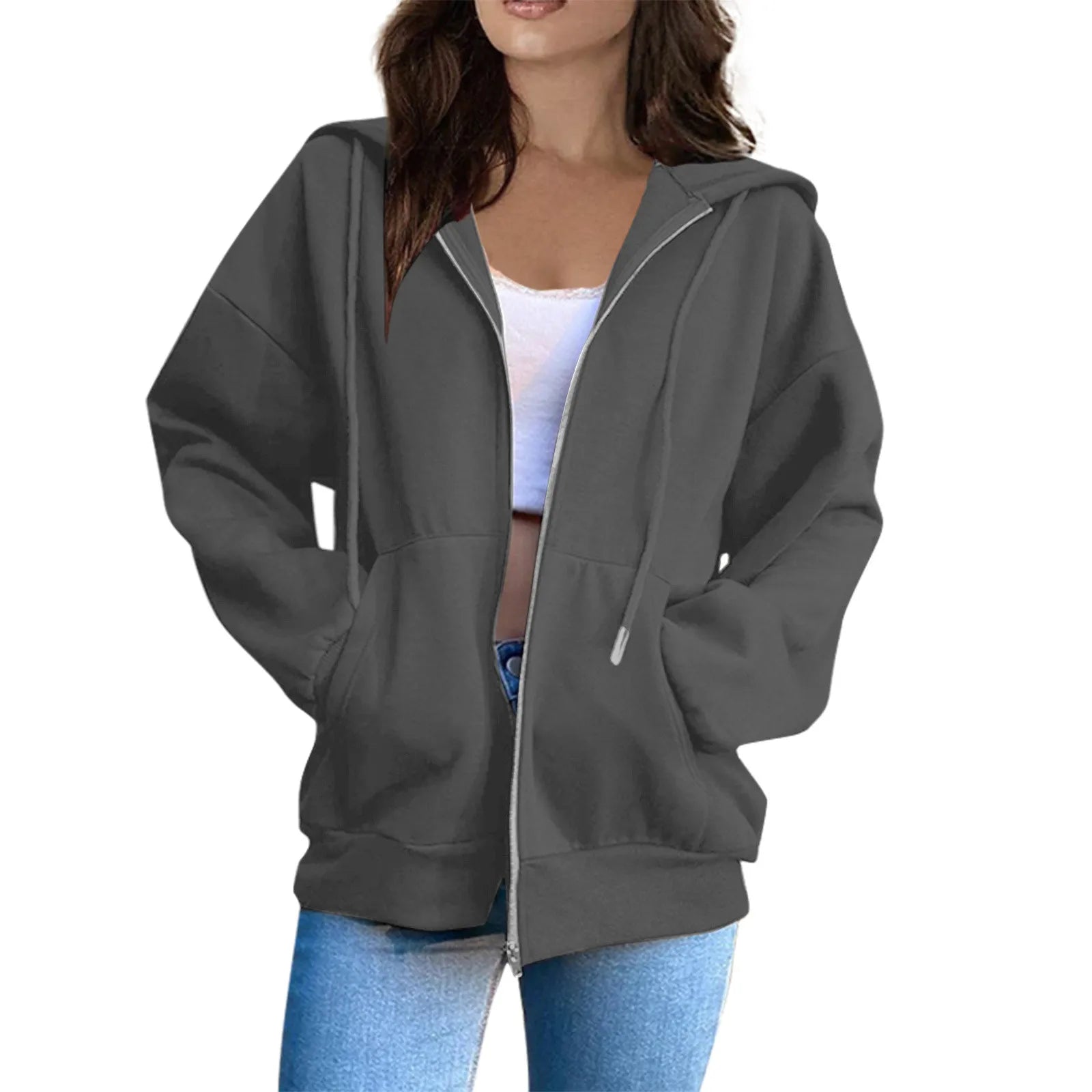 Chic Comfort 2024 Zip-Up Warm Hooded Sweatshirt for Women ATHLEXES