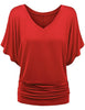Chic Summer V-Neck Batwing Tee for Women S-5XL ATHLEXES