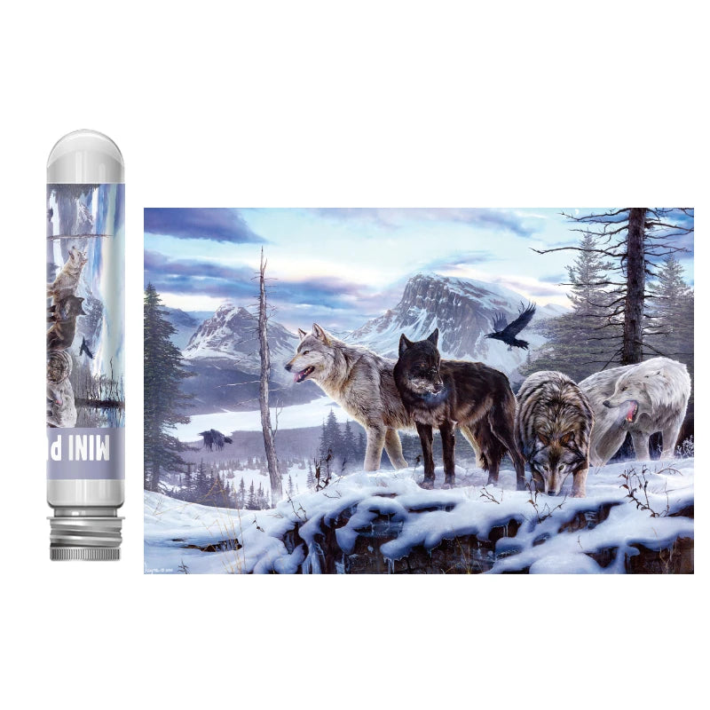 Wolf Pack 150PCS Mini Jigsaw Puzzle in Test Tube ATHLEXES