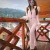 2024 Women's Pink Luxury Ski Suit for Outdoor Adventures ATHLEXES