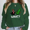 Whimsical Black Cat Christmas Sweatshirt for Women ATHLEXES