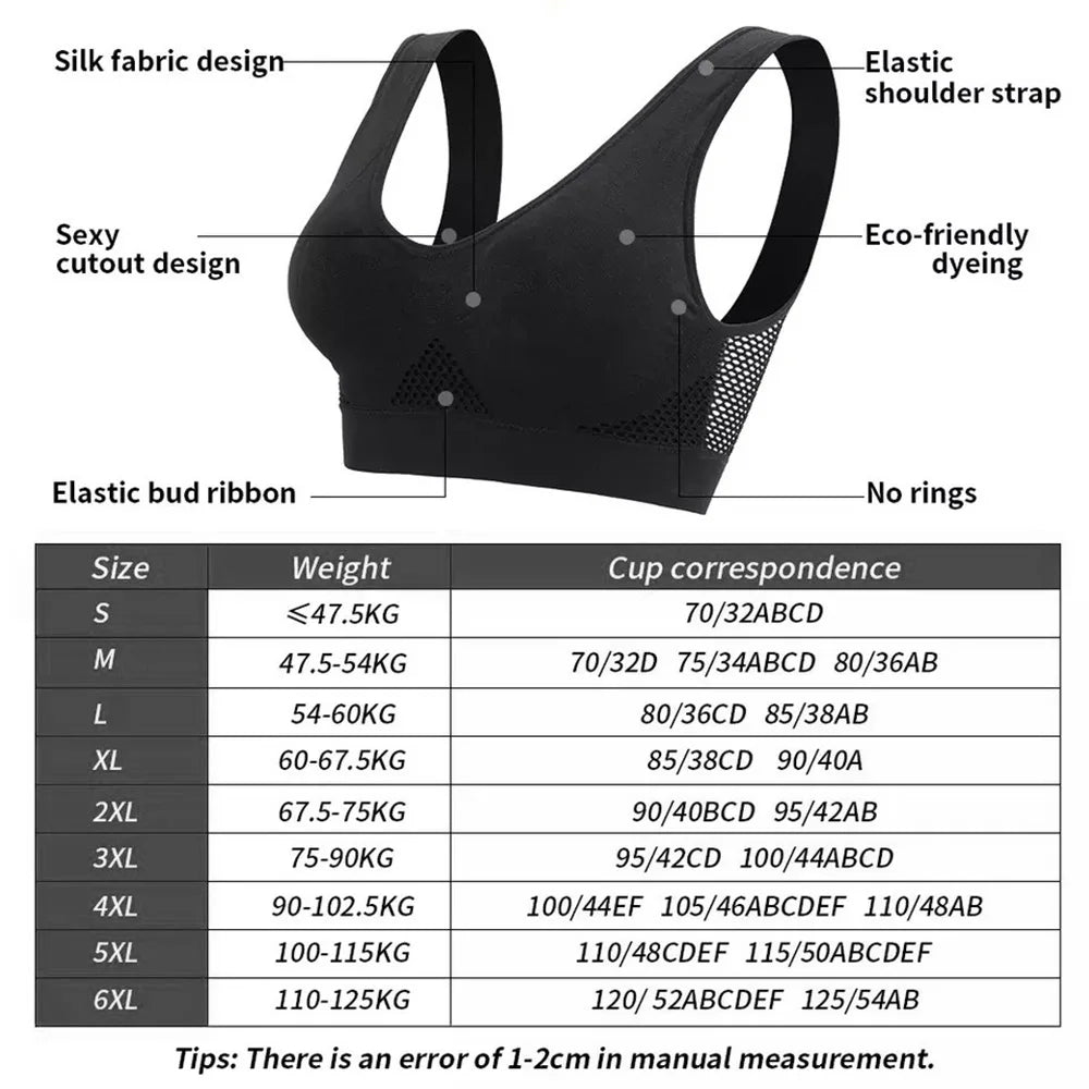 BreatheFit Plus Size Wireless Sports Bra ATHLEXES