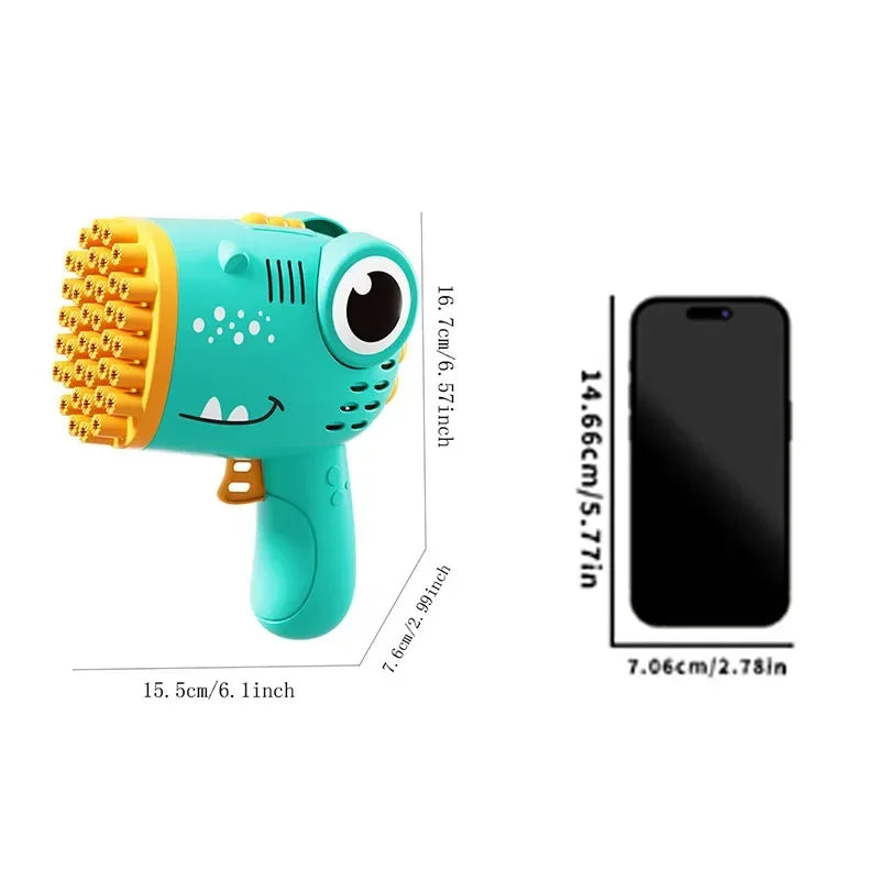 DinoBlaster 40 Hole Bubble Gun for Kids ATHLEXES