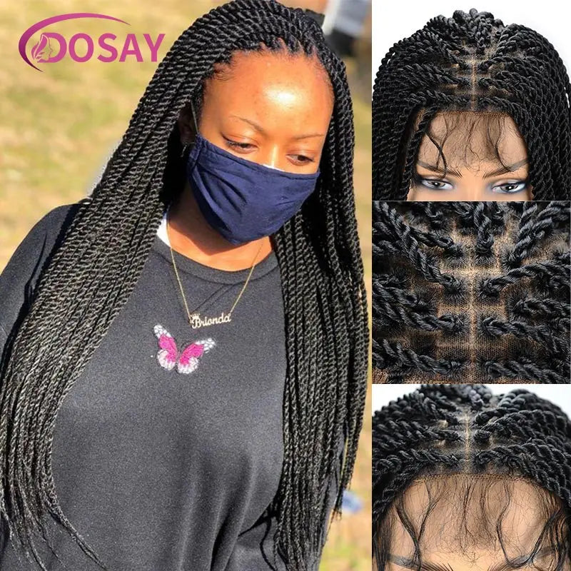 Goddess Twist Braided Lace Front Wig for Black Women ATHLEXES