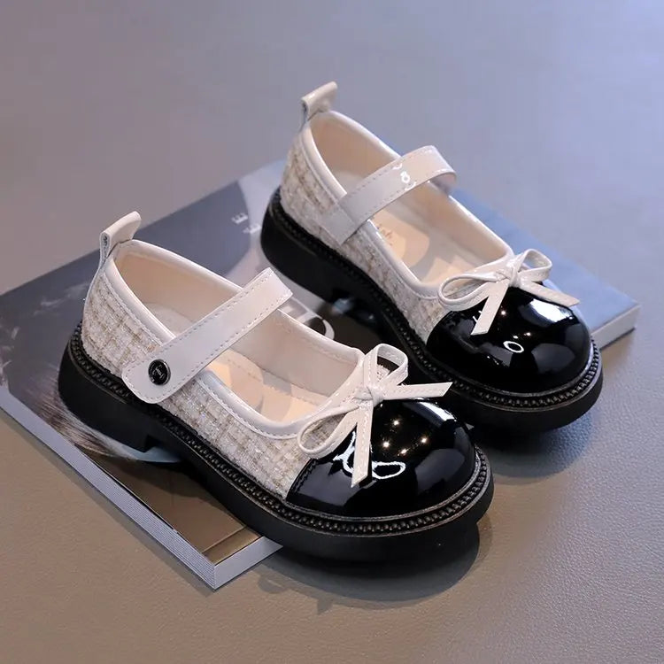 Chic Bowknot Leather Mary Jane Shoes for Girls ATHLEXES