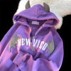 Devil Chic Zipper Hoodie for Stylish Women ATHLEXES