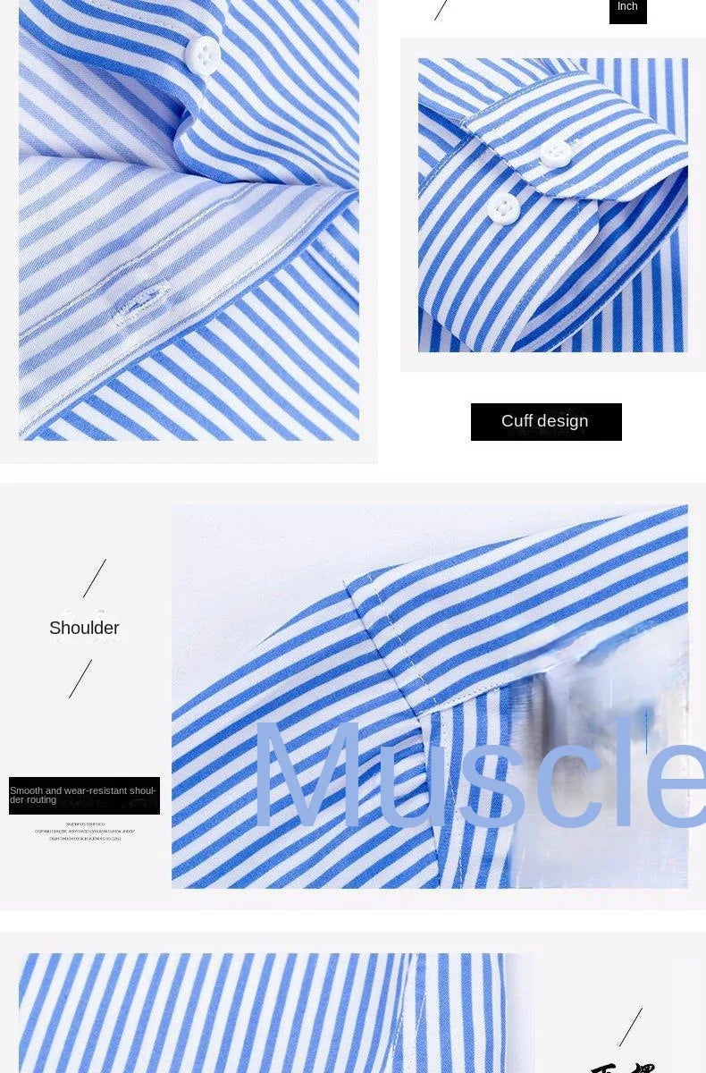 StripeLine Long Sleeve Slim Shirt ATHLEXES