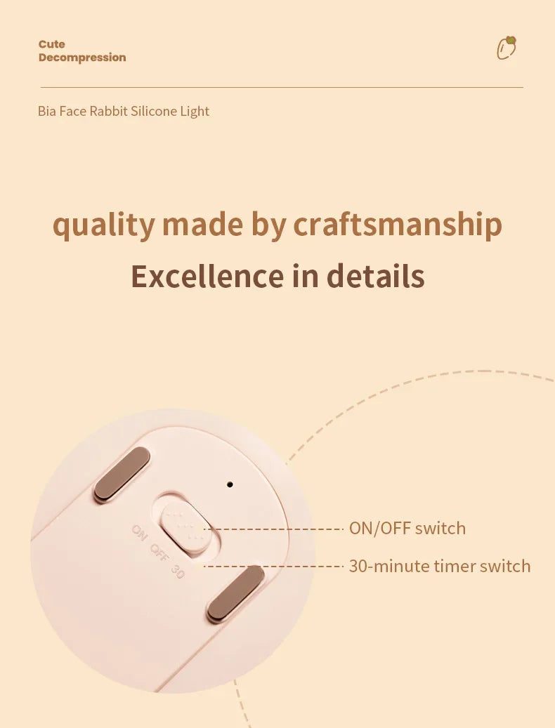 Cute Rabbit LED Night Light for Kids ATHLEXES