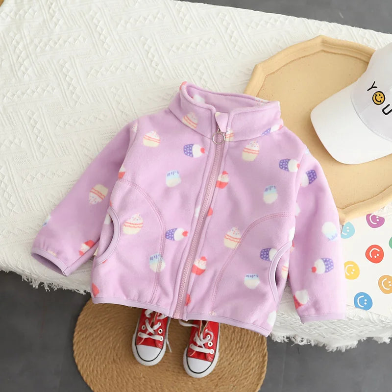 Cozy Chic Thickened Jacket for Girls' Winter Fun ATHLEXES