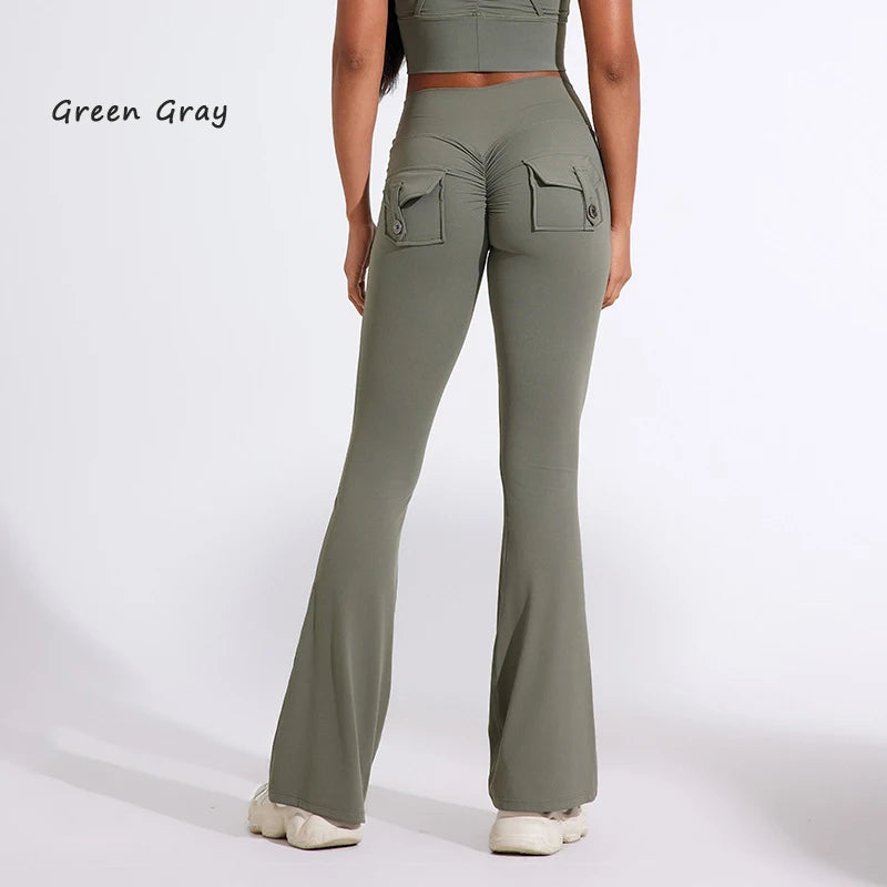 JoyFit High Waisted Bell Bottom Yoga Pants ATHLEXES