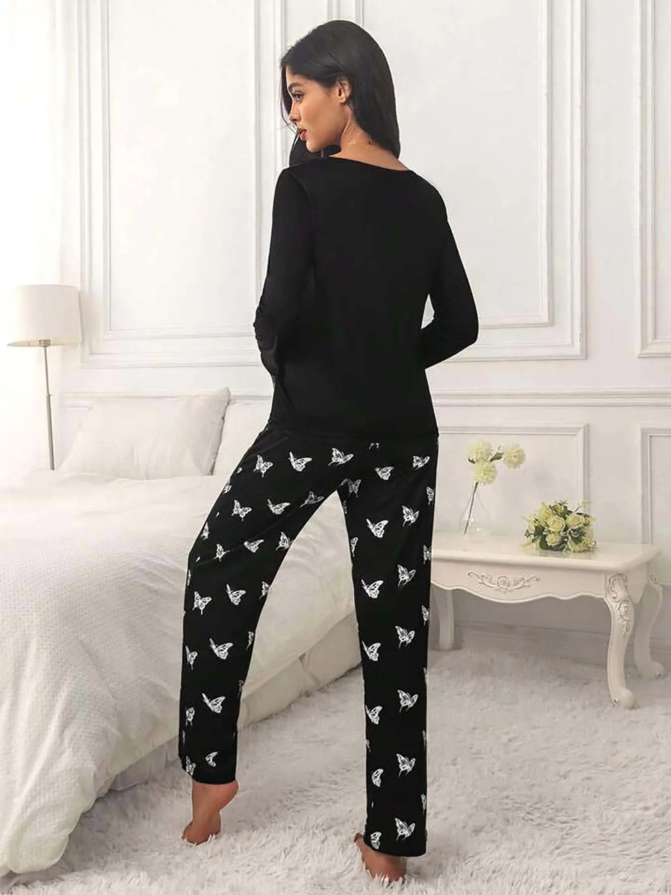Butterfly Dream Black Pajama Set ATHLEXES