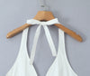 Chic White Backless Halter Dress for Summer Events ATHLEXES
