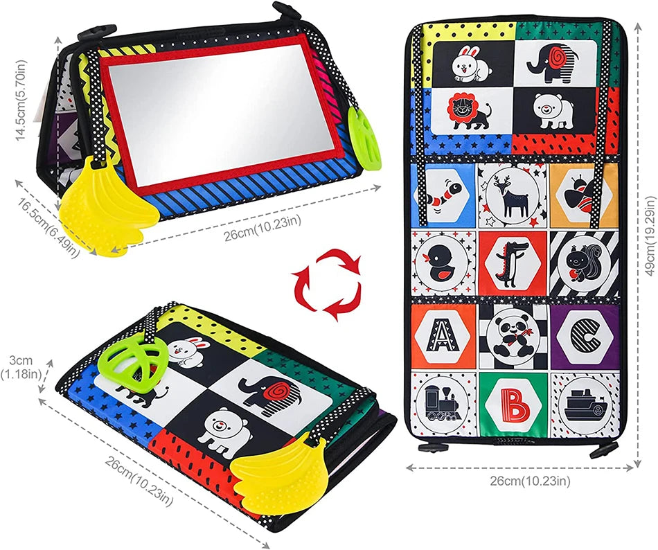 Interactive Baby Cloth Book with Mirror ATHLEXES