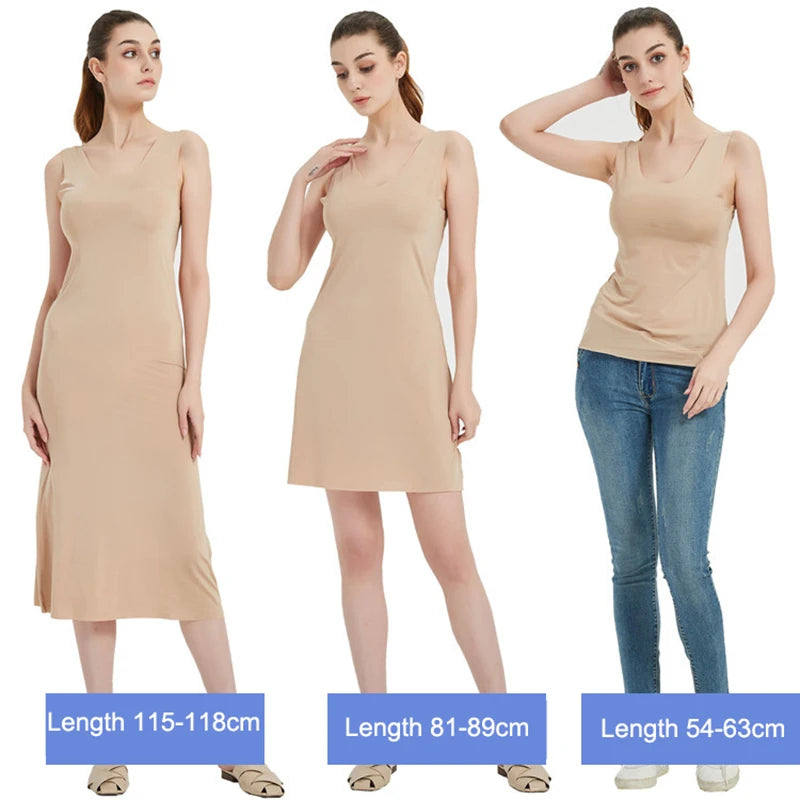 SilkFeel Plus Size Full Slip Dress ATHLEXES