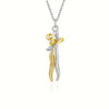 Chic Black Hug Pendant Necklace for Couples ATHLEXES